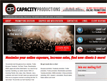 Tablet Screenshot of capacityproductions.net